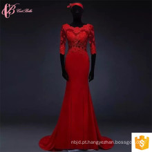 Alibaba Wholesale Red Lace Applique 100% algodão African Design Dresses